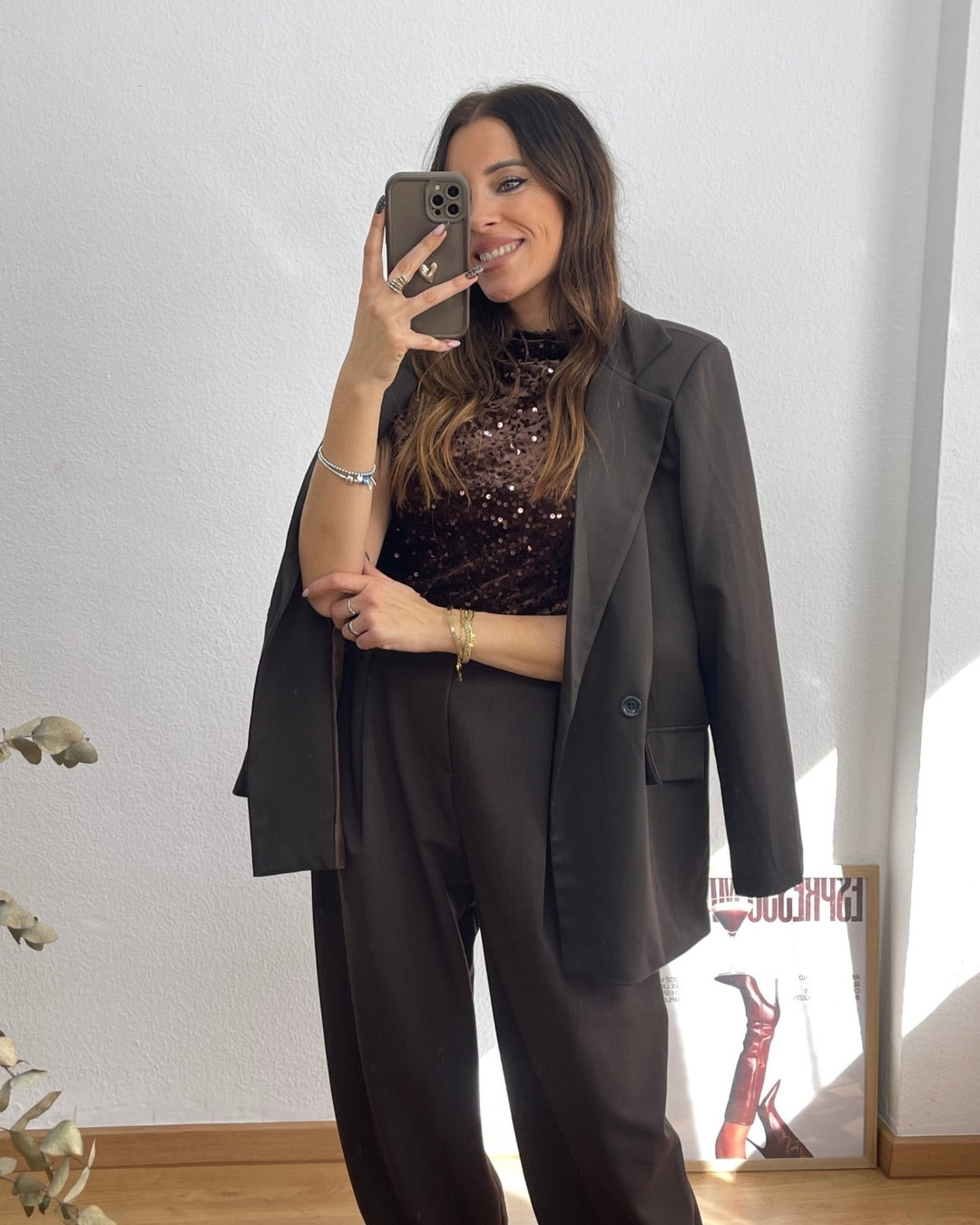 Blazer Cruzada Marrón