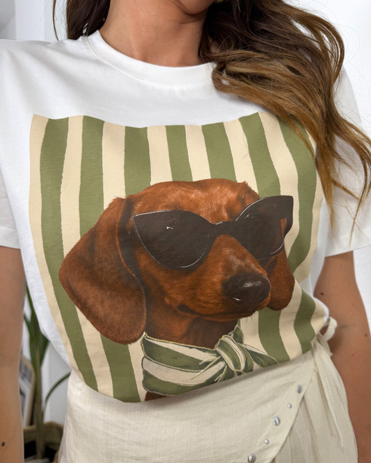 Camiseta Perro Verde