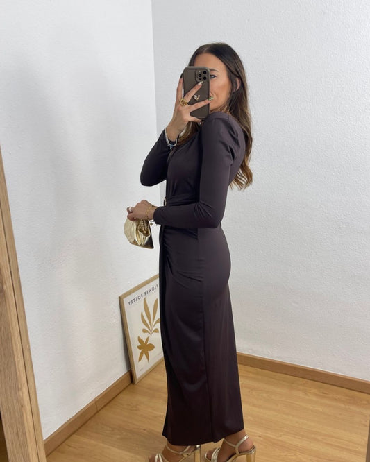 Vestido Evelyn Marrón