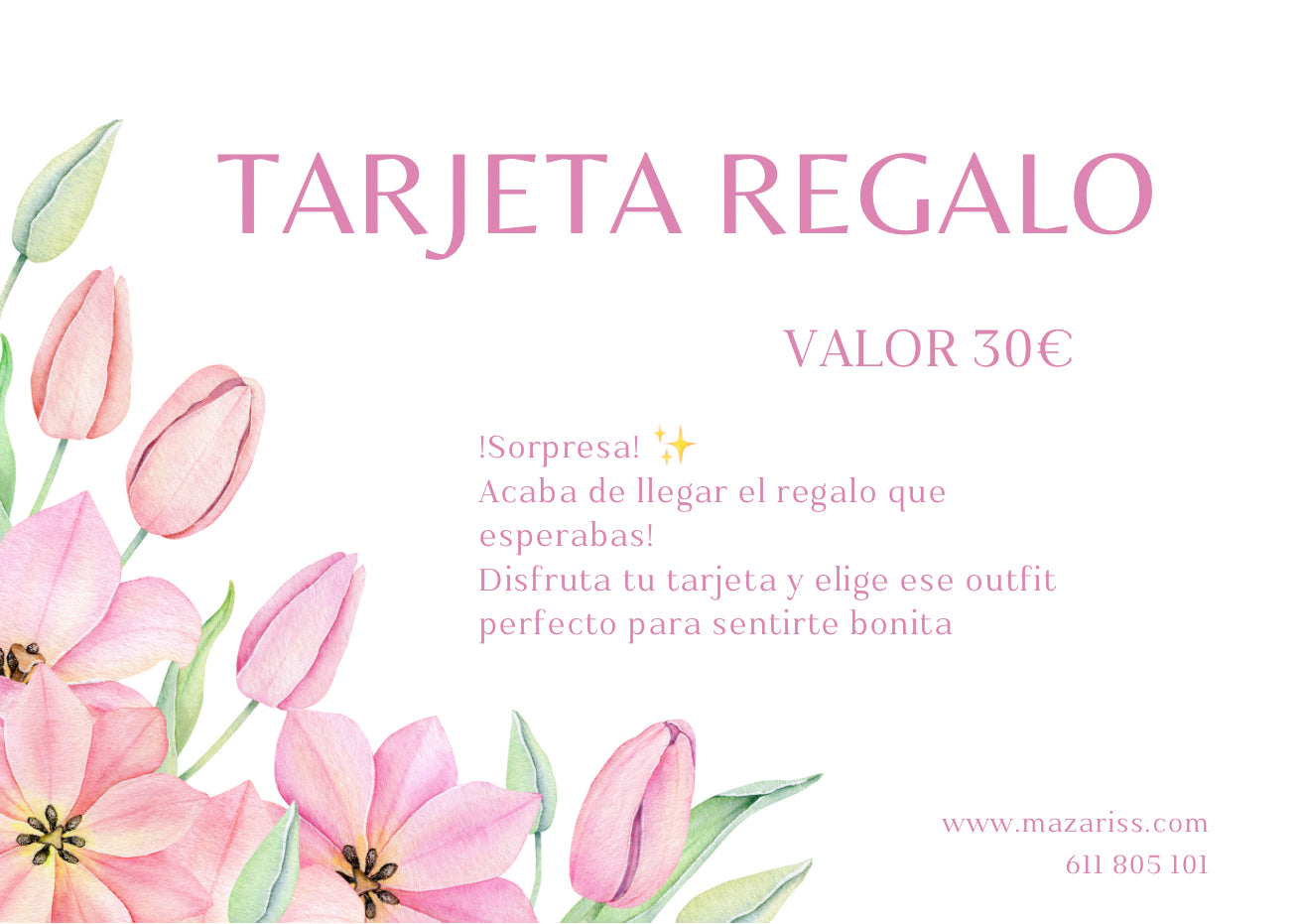 Tarjeta Regalo 30€