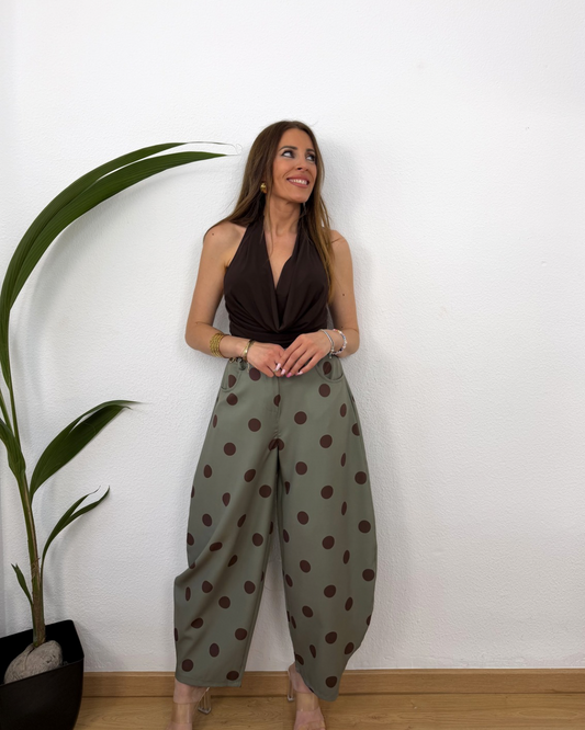 Pantalón Lunar Verde