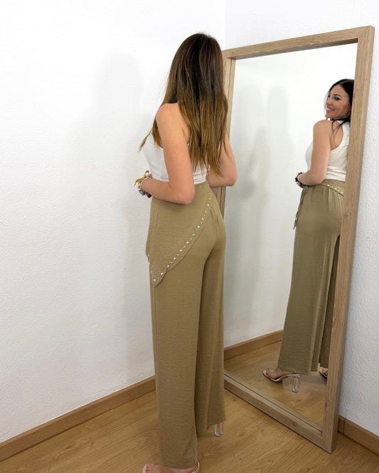 Pantalón Pañuelo Taupe