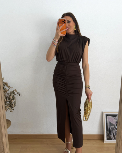 Vestido Beatriz Marrón