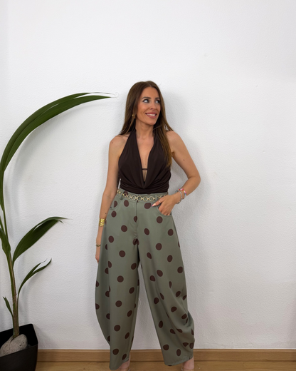Pantalón Lunar Verde
