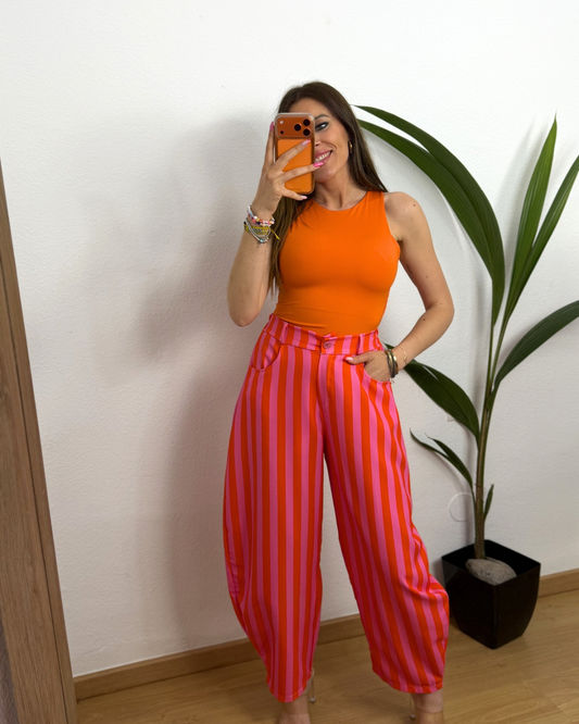 Pantalón Gina Rosa/Naranja