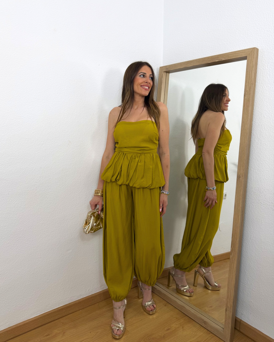 Conjunto Roma Mostaza verdoso