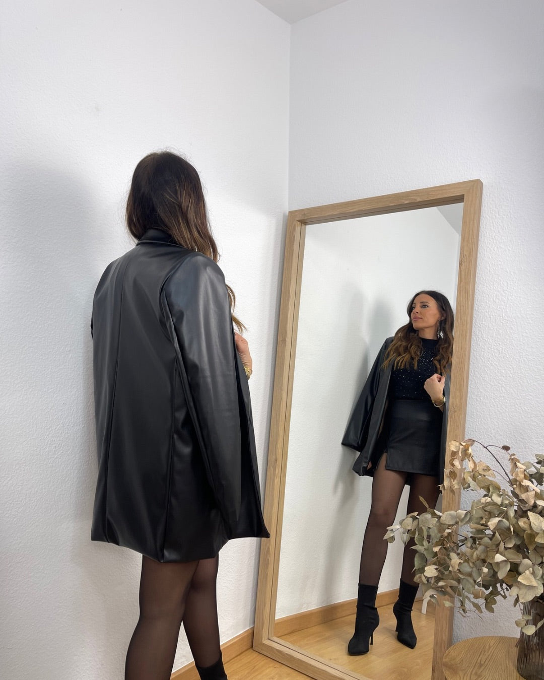 Blazer Polipiel Negro