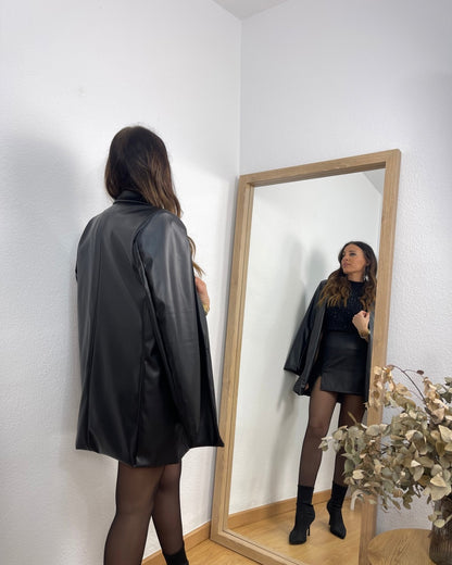 Blazer Polipiel Negro