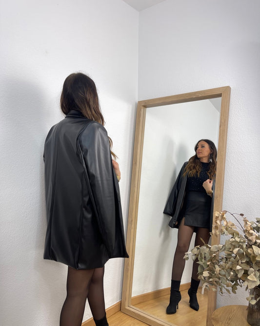 Blazer Polipiel Negro