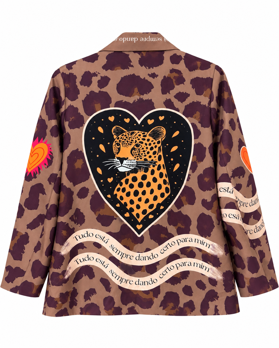 Blazer Leopardo Burdeos